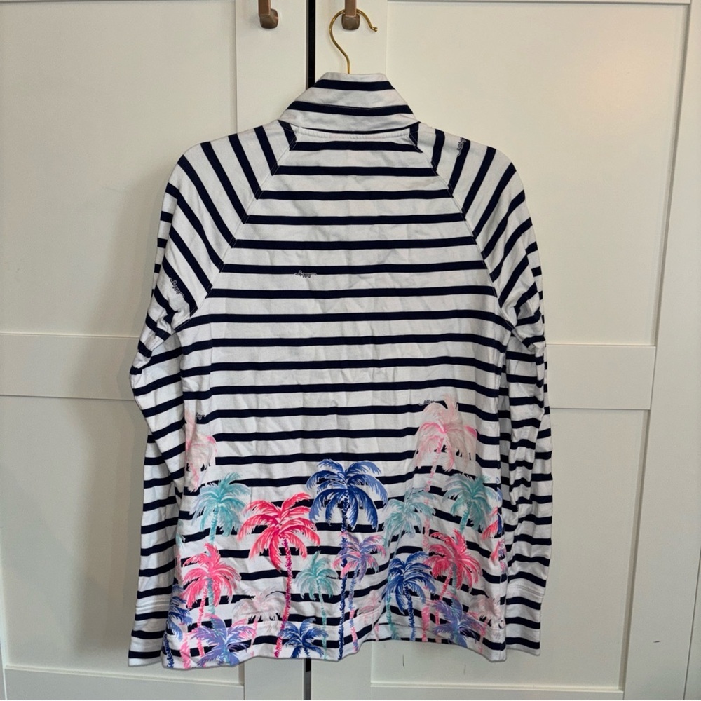 Lilly Pulitzer striped & floral pullover size XS preppy Resortwear - Picture 2 of 4